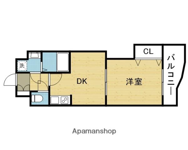 パールライフ杉(1DK/3階)の間取り写真