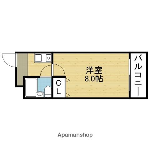 ロイヤル巽(1K/3階)の間取り写真