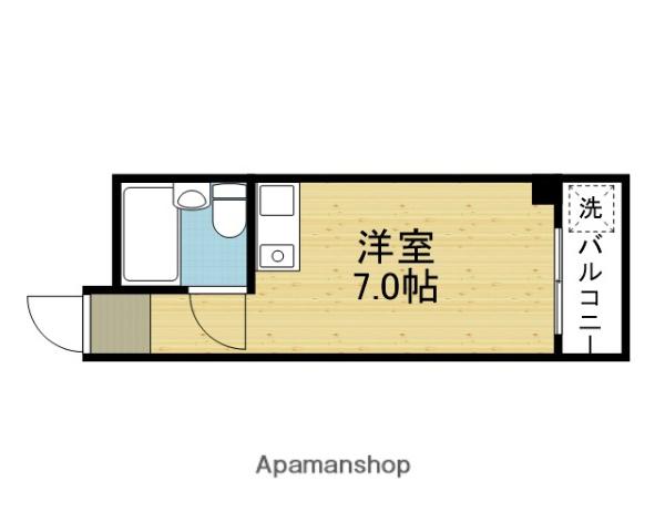 新深江橋ハイツ(ワンルーム/4階)の間取り写真