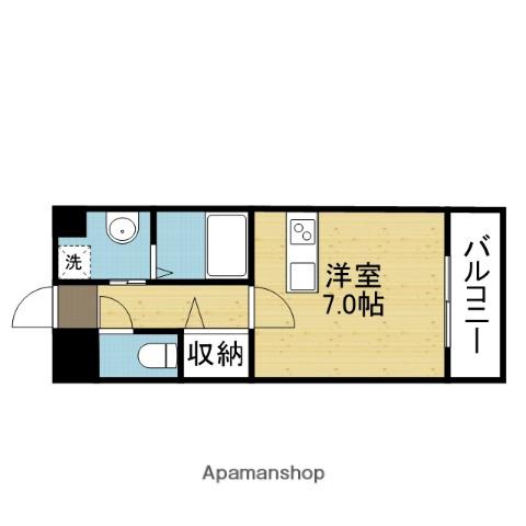 バルーンフラワーSUWA(ワンルーム/11階)の間取り写真