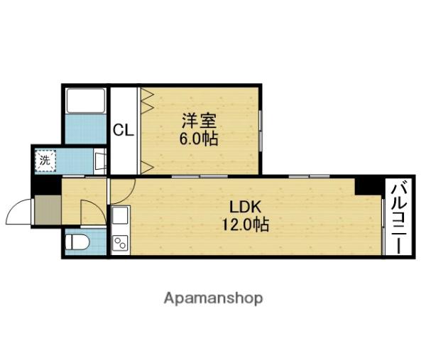 堺筋道頓堀グリーンコーポラス(1LDK/11階)の間取り写真