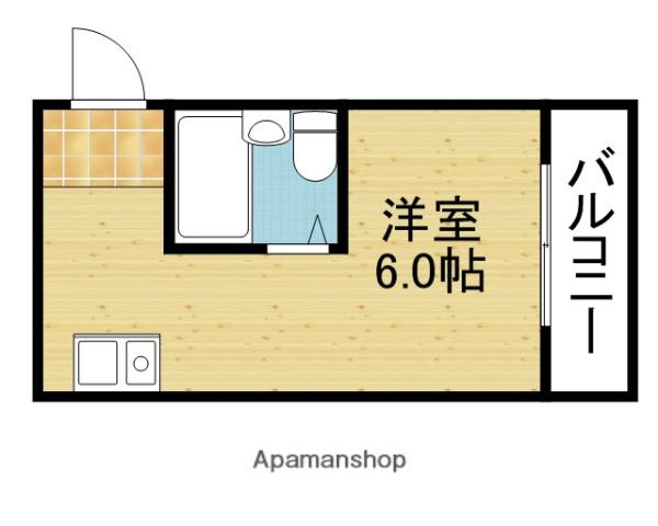 ハイツ南の風(ワンルーム/7階)の間取り写真
