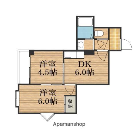 PERFECT LIFE 緑橋(2DK/6階)の間取り写真