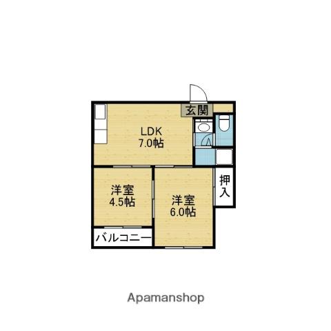 サンシャインMKM東小橋(2DK/6階)の間取り写真