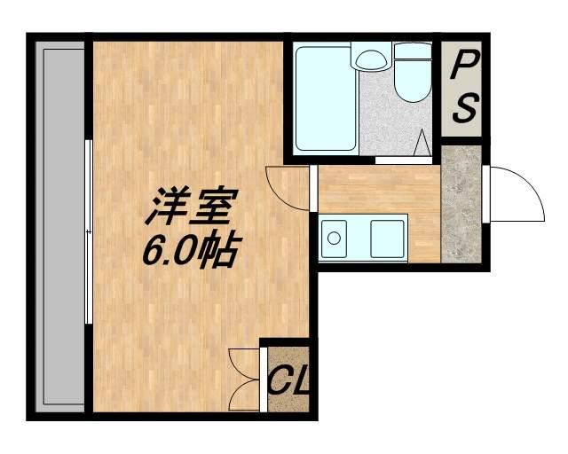 トーエー新深江ビル(1K/4階)の間取り写真