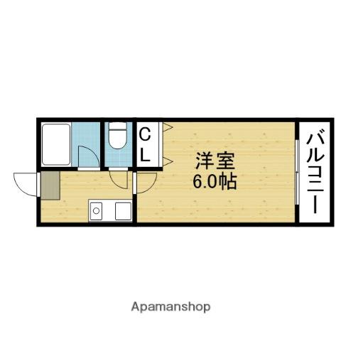 セブンコート今里(1K/2階)の間取り写真