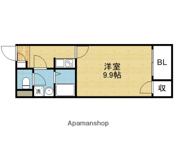 パル七曲(1K/2階)の間取り写真