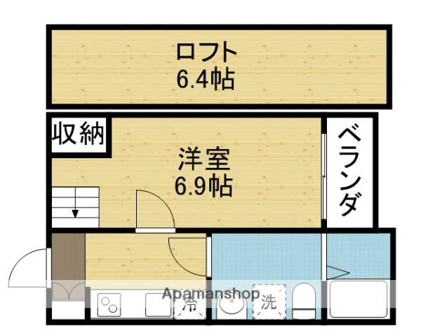 KSヴィラ(1K/1階)の間取り写真