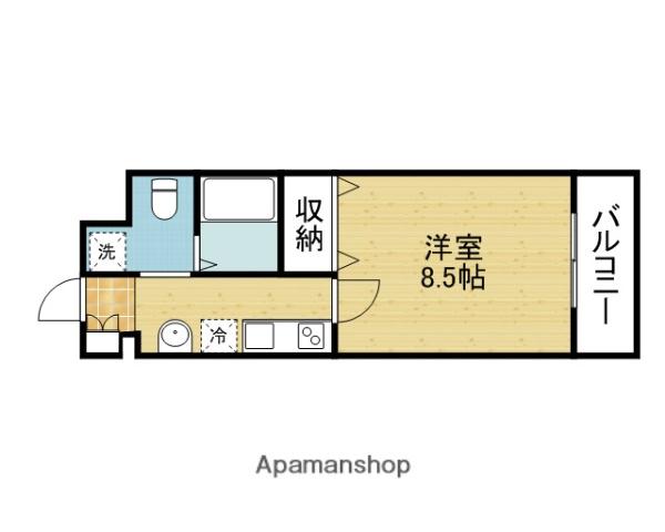 JPレジデンス大阪城東(1K/9階)の間取り写真