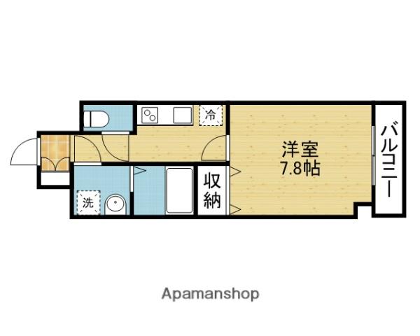 トレノーヴェ南巽(1K/5階)の間取り写真