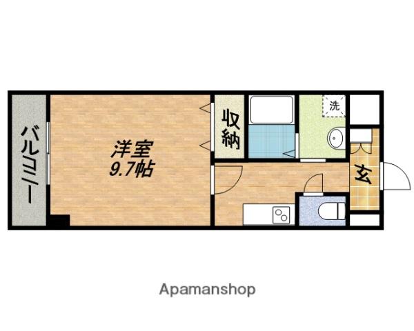 プロミネンス(1K/7階)の間取り写真