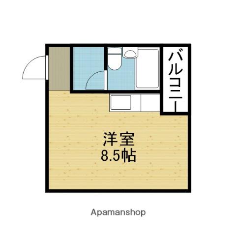 エイティーエイトビル(ワンルーム/4階)の間取り写真