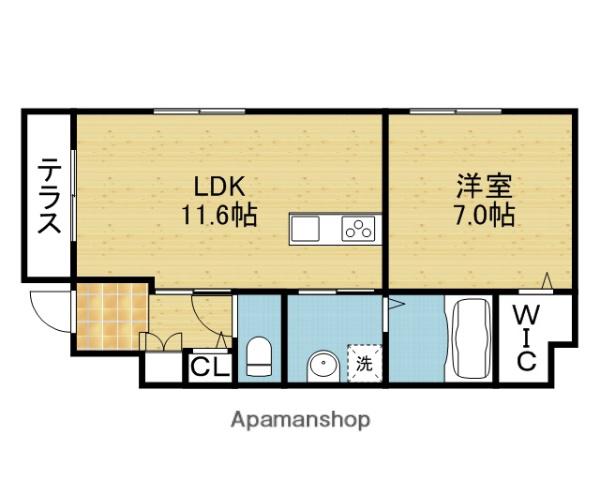 シャーメゾン小路東(1LDK/1階)の間取り写真