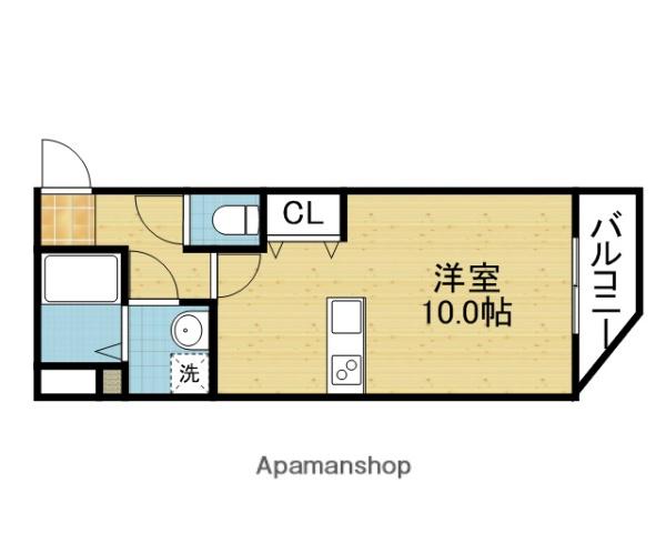 VEGA玉造(ワンルーム/3階)の間取り写真