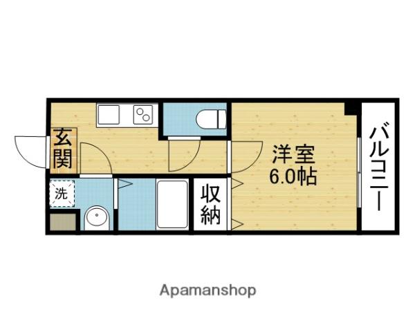 M・STAGE 勝山(1K/4階)の間取り写真