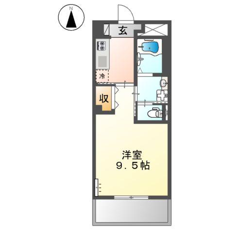 LIEN CHATEAU(1K/2階)の間取り写真