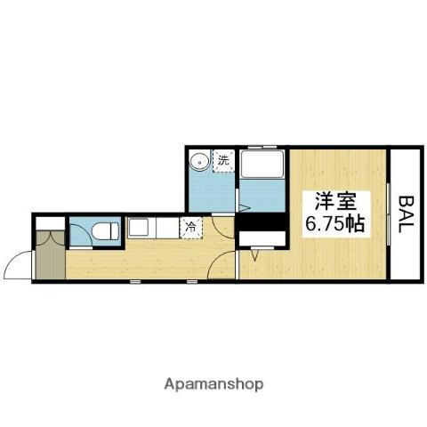 オリエントシティ林寺(1K/1階)の間取り写真