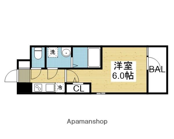 エスリード大阪NAGAHORI GATE(1K/15階)の間取り写真