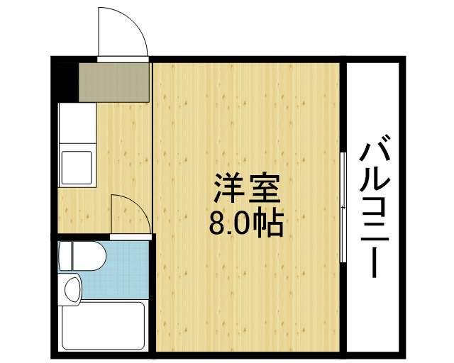 ミタカホーム7番(1K/4階)の間取り写真