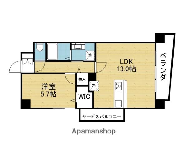 GIOIA SOLE(1LDK/4階)の間取り写真