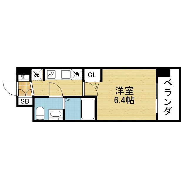 アドバンス大阪イースト(1K/9階)の間取り写真