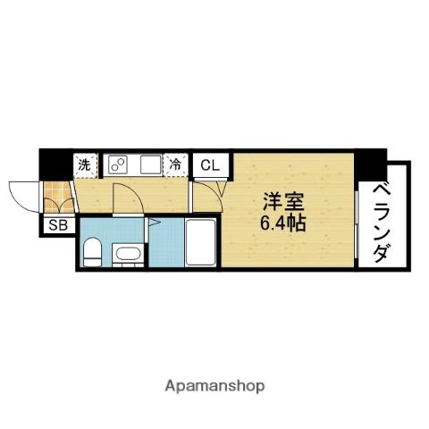 アドバンス大阪イースト(1K/4階)の間取り写真