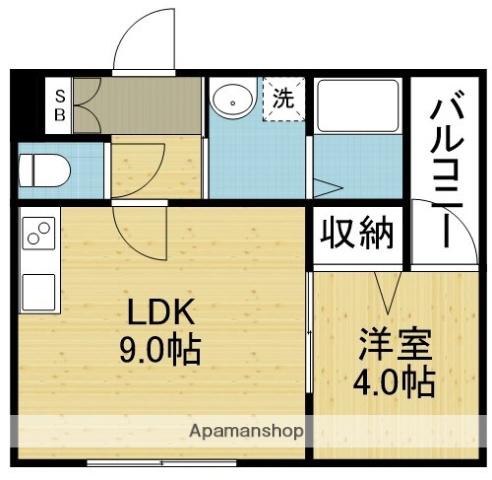 H-MAISON平野Ⅲ(1LDK/1階)の間取り写真