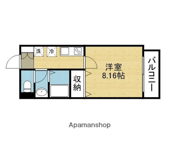 エムフラット衣摺Ⅰ(1K/2階)の間取り写真