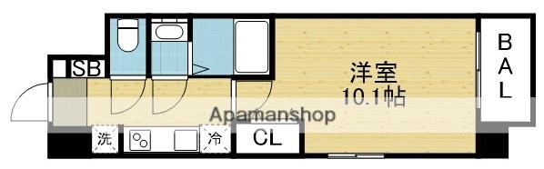 スプランディッド京橋イースト(1K/6階)の間取り写真