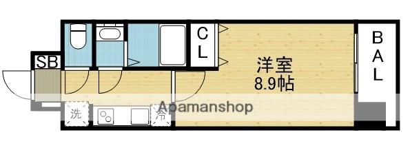 スプランディッド京橋イースト(1K/10階)の間取り写真