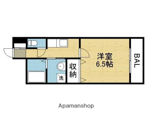 GROOVE平野(1K/3階)の間取り写真