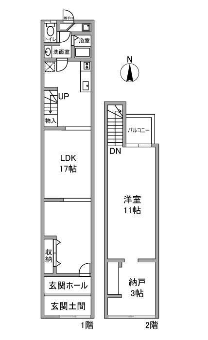 田島２丁目戸建(1SLDK)の間取り写真