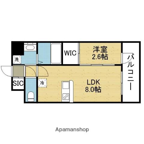 LUMINOUS放出(1LDK/4階)の間取り写真