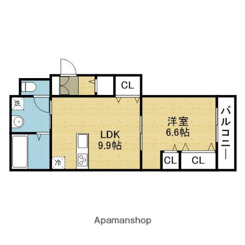 エスト・ヴィヴァーチェ(1LDK/3階)の間取り写真