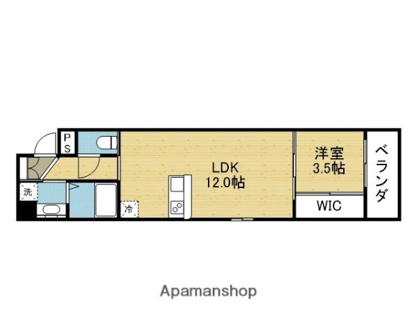 ウィルコート大今里西(1LDK/5階)の間取り写真