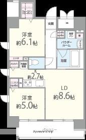 LE・SEL 上町台(2LDK/2階)の間取り写真