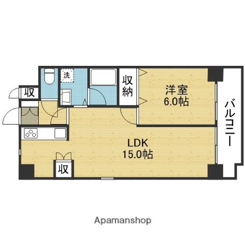 ノバカネイチ堂ヶ芝(1LDK/4階)の間取り写真