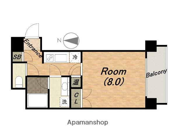 RESIDENCE SHINO(1K/9階)の間取り写真