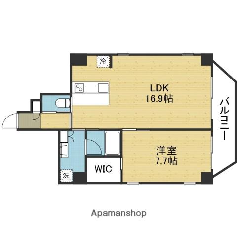B-PROUD天満橋(1LDK/5階)の間取り写真