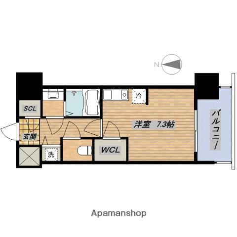 BLAU本町東(ワンルーム/9階)の間取り写真