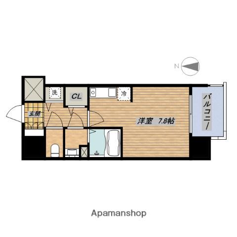 BLAU本町東(ワンルーム/10階)の間取り写真