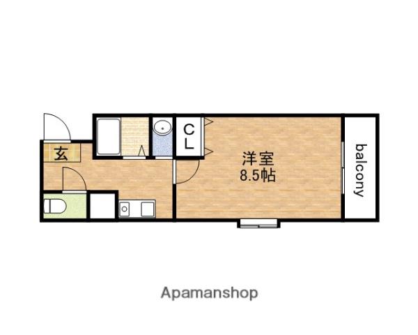 VERONA Ⅰ(1K/11階)の間取り写真