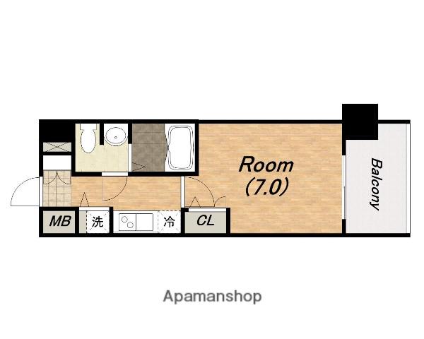 エスリード大阪城公園(1K/3階)の間取り写真