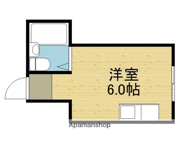 大宝上本町ロイヤルハイツ(ワンルーム/2階)の間取り写真