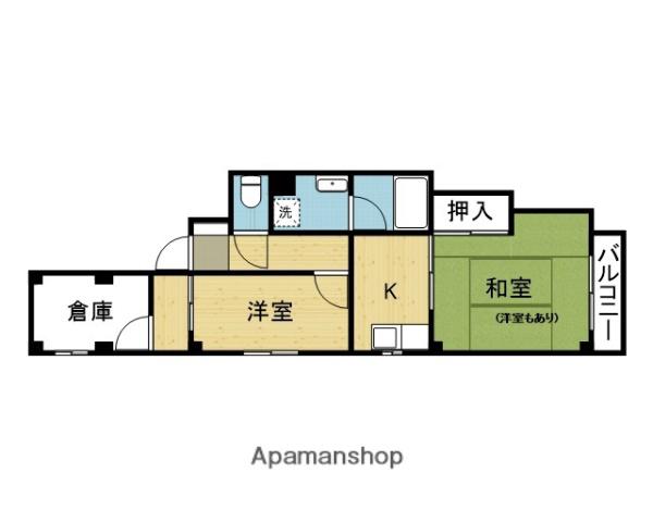KSCOURT真法院(2DK/3階)の間取り写真