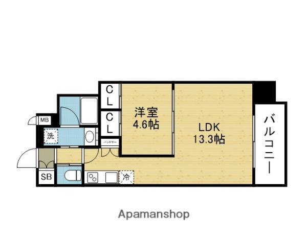 プレジオ永和ASIAN(1LDK/12階)の間取り写真