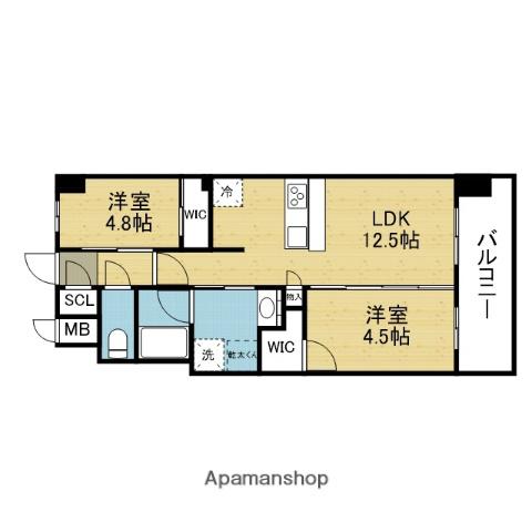 スプランディッド城東関目(2LDK/9階)の間取り写真