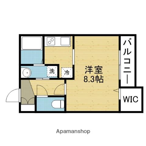 ラフィーネ クローバーⅡ(1K/2階)の間取り写真