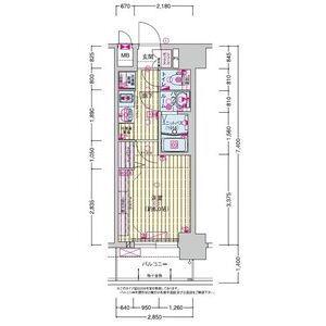 プレサンス鶴橋トレヴィエ(1K/3階)の間取り写真