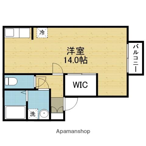 シャルマン(ワンルーム/2階)の間取り写真